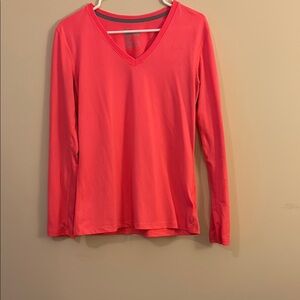 Nike Orange Long Sleeve Tee Blouse